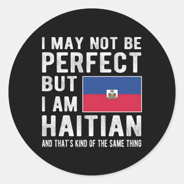 Adesivo Sou A Bandeira Haitiana Patrimônio Haitiano Raízes (Frente)