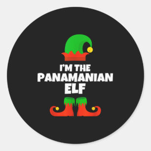 Adesivo Sou A Família de Elfos Panamenhos de Pijama Natal