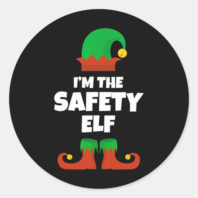 Adesivo Sou a família de segurança Pajama Natal Engraçado (Frente)