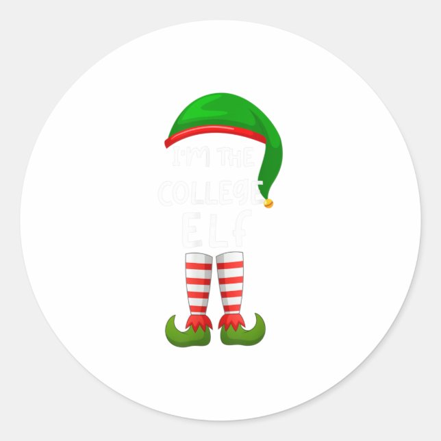 Adesivo Sou a família do Elf Engraçado da Faculdade (Frente)