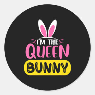 Adesivo Sou A Rainha Bunny Orelhas De Coelho Ovo Páscoa En