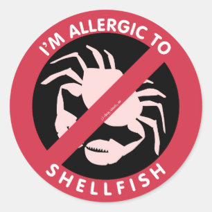 Adesivo Sou alérgico a Shellfish Allergy Kids