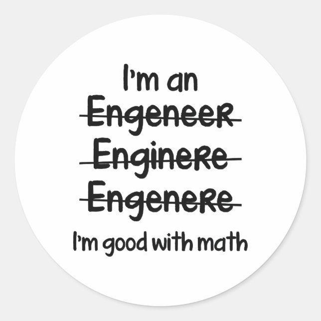 Adesivo Sou bom com matemática (Frente)