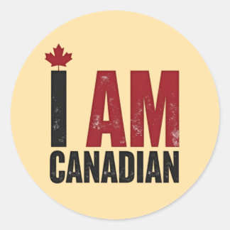 Adesivo Sou canadense - Declaração Patriótica e Folha de M