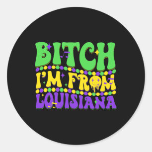 Adesivo Sou de Louisiana Mardi Gras Fleur De Lis Fat Tue