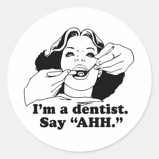 ADESIVO SOU DENTISTA. DIGA AHH. (Frente)