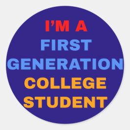 Adesivo Sou estudante de primeira geração na faculdade