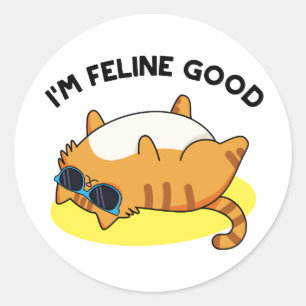 Adesivo Sou Feline, Gato Gordinho Felino.
