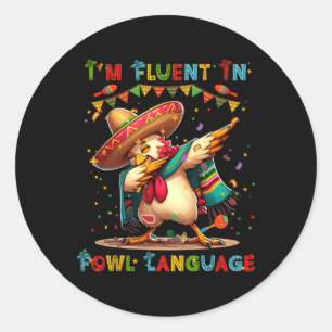 Adesivo Sou Fluente em Língua Fowl Cinco Mexicano De Mayo