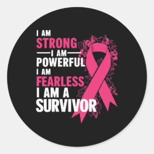 Adesivo Sou Forte E Poderoso Awarenes De Cancer Da Mama Se
