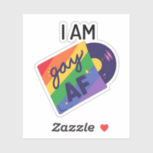 Adesivo Sou Gay AF Engraçado Mês do Orgulho LGBT