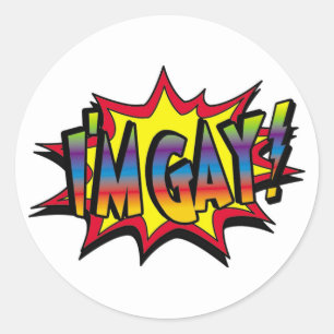 Adesivo Sou Gay Burst