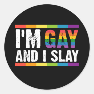 Adesivo Sou Gay e Eu Mato LGBTQ Orgulho Gay