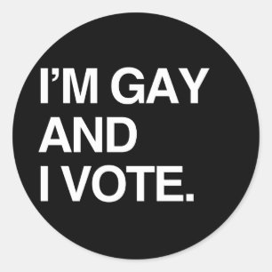 ADESIVO SOU GAY E VOTO