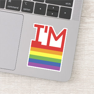 Adesivo Sou Gay Sinalizador arco-íris
