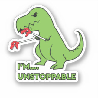 Adesivo Sou incessável, Engraçado Dino