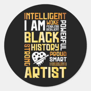 Adesivo Sou Inteligente História Negra Orgulhoso Artista F