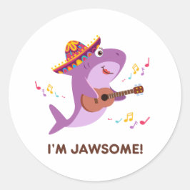 Adesivo Sou Jawsome Pun Round Sticker