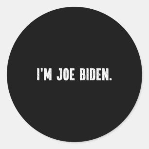 Adesivo Sou Joe Biden Fantasia de Halloween Engraçada e Pr