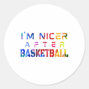Adesivo Sou mais agradável depois da Aquarela de Basquete