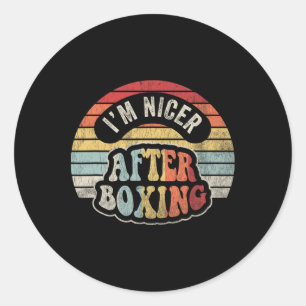 Adesivo Sou mais agradável depois de Boxing Retro Style