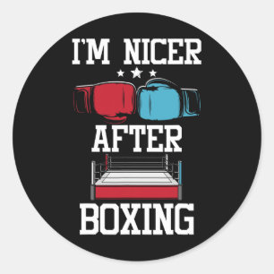 Adesivo Sou Mais Simpático Depois da Boxe - Kickboxing Kic