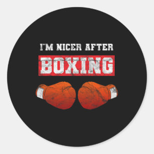 Adesivo Sou Mais Simpático Depois do Boxe Kickboxing Boxer