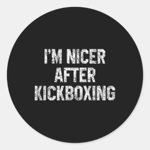 Adesivo Sou Mais Simpático Depois do Kickboxing Frase Dive