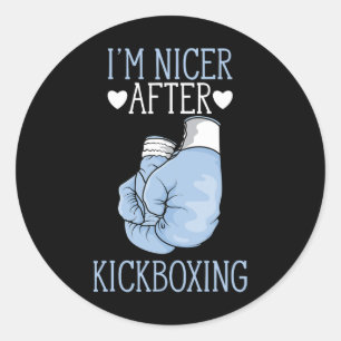 Adesivo Sou Mais Simpático Depois do Kickboxing Kickboxer 