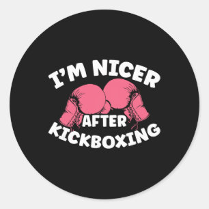 Adesivo Sou Mais Simpático Depois do Kickboxing Mma Kickbo