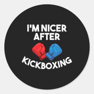 Adesivo Sou Mais Simpático Depois do Treino de Kickboxing 