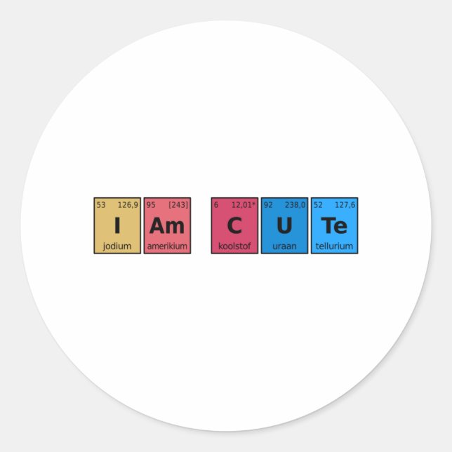 Adesivo Sou Mesa Periódica (Frente)