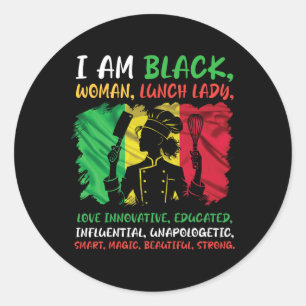 Adesivo Sou Mulher Negra Merendeira Forte Bonita Educada