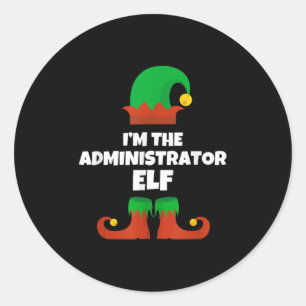 Adesivo Sou o Administrador da família Elf no Natal