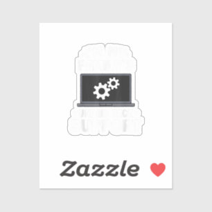 Adesivo Sou o computador engraçado do suporte técnico não 