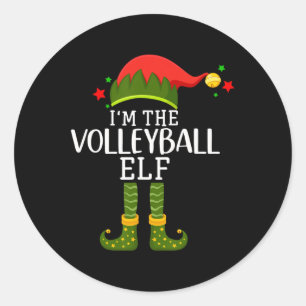 Adesivo Sou o Elf de Voleibol, Engraçado, a combinar o Nat