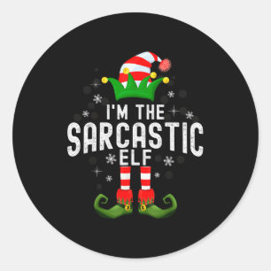 Adesivo Sou o Elfo Sarcástico de Natal Família Pjs Fantasi