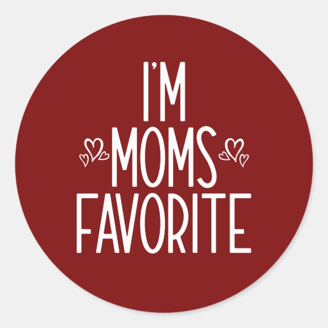 Adesivo Sou o Favorito da Mamãe (Frente)