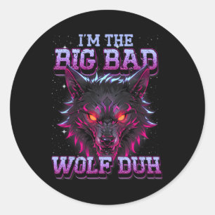 Adesivo Sou o Lobo Mau Engraçado no último minuto do Hallo