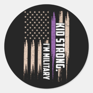 Adesivo Sou o Militar Forte, Púrpura de Bandeira American