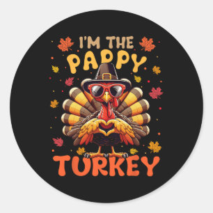 Adesivo Sou o Pappy Turkey Matching 2024 Family Thanksgi