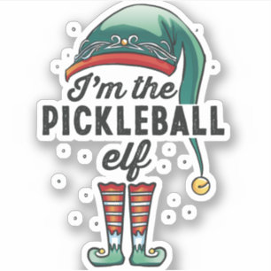 Adesivo Sou o Pickleball Elf Natal Gift Xmas