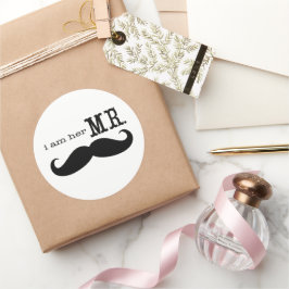 Adesivo Sou o seu "Mr Mustache Groom"