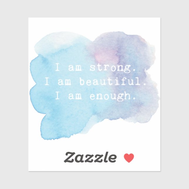 Adesivo Sou O Suficiente (Folha)