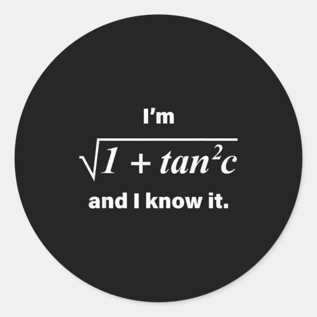 Adesivo Sou Sec C e eu sei disso Piada de matemática engra (Frente)