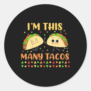 Adesivo Sou tantos Tacos Cinco da Segunda Festa de anivers