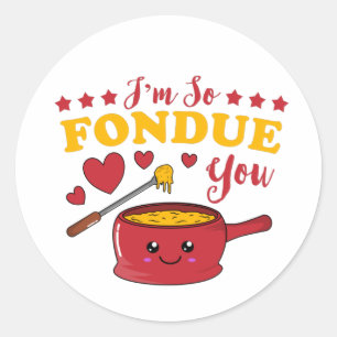 Adesivo Sou tão Fondue, você, Kawaii Fondue, Toca