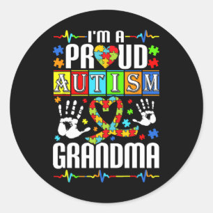 Adesivo Sou um Autista Autista que a vovó dá apoio a ativi