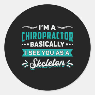 Adesivo Sou um Chiropractor Skeleton Spine Chiropractic
