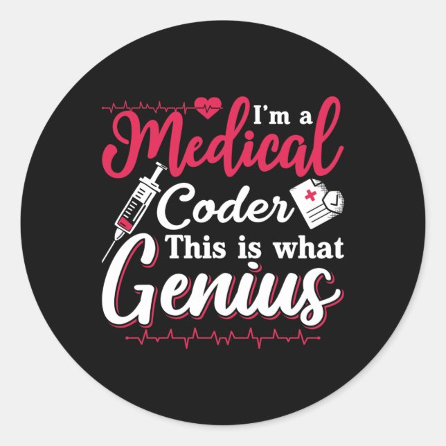 Adesivo Sou um Codificador Médico Este Genial Programador  (Frente)